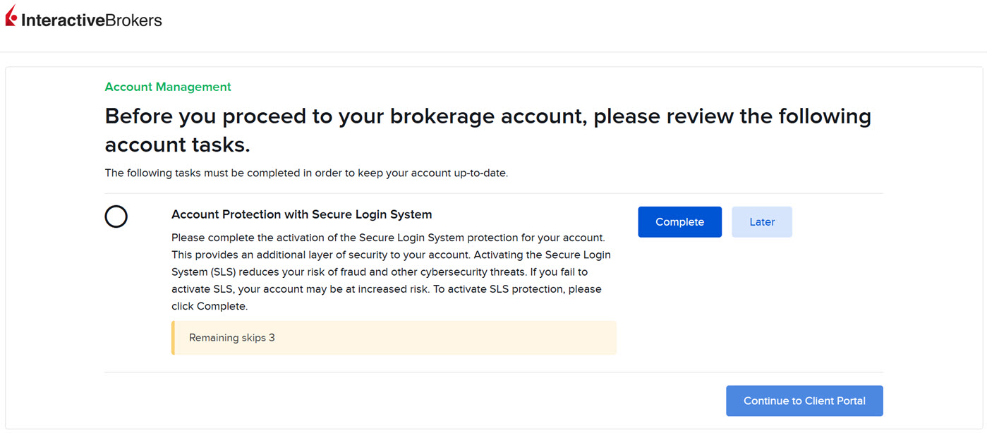 The account protection with secure login system task